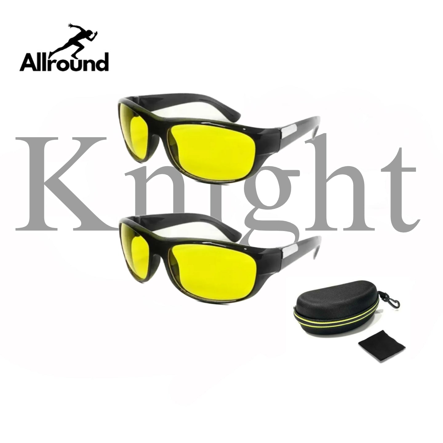 Knight - (Pack of 2) Sports and Riding glass with yellow lens