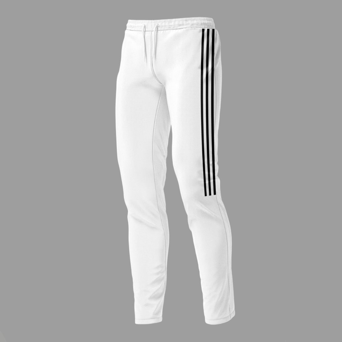 Stripe Tracks - White track pant for Cricket(PREPAID ONLY)