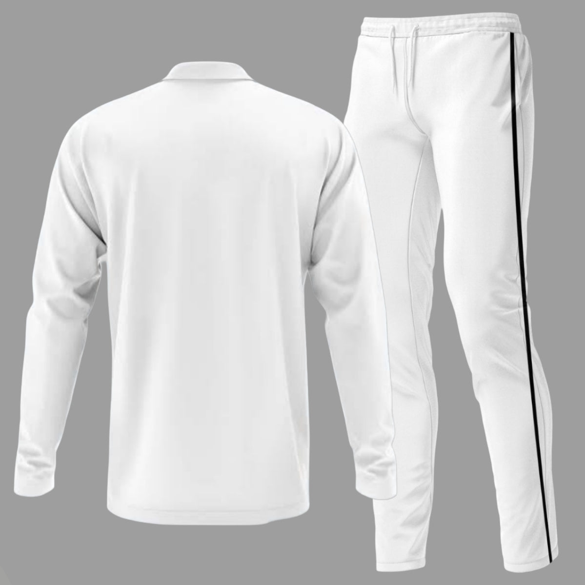 Streak Set - Tshirt & Trackpants Cricket White Set(PREPAID ONLY)