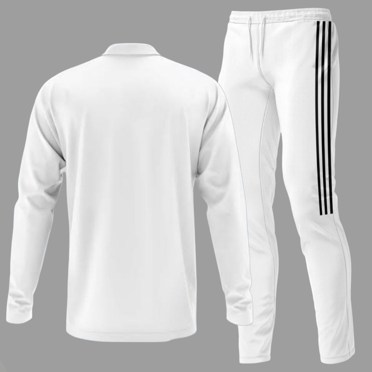 Stripe Set - Tshirt & Trackpants Cricket White Set(PREPAID ONLY)